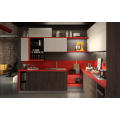 Armario modular de cocina de alto brillo funcional